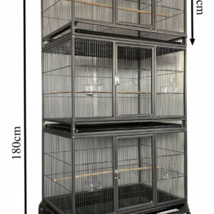 Three Tier Stackable Multiple Bird Parrot Animal Pet Cage