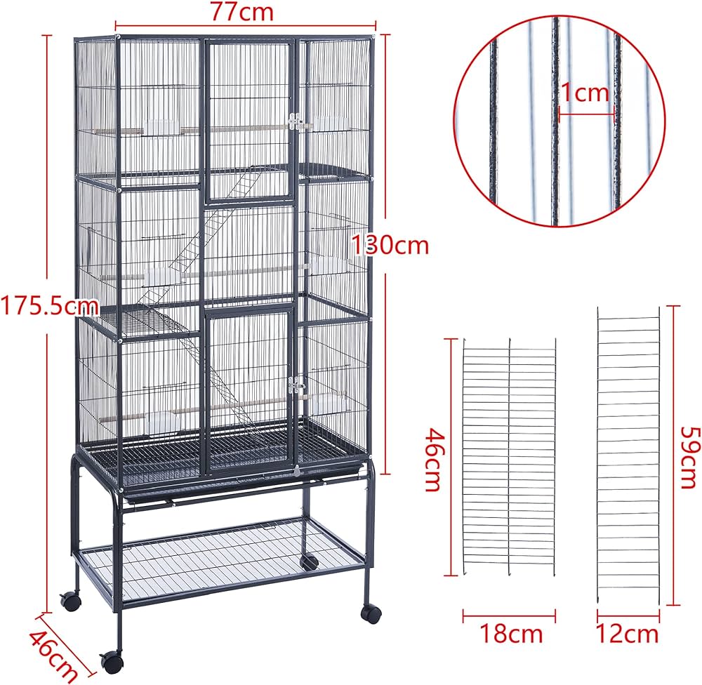Large Bird Cages Parrot Cage Wide Flight Metal – Adil Petlovers