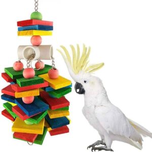 Colorful Parrot Macaw Cage Chew Toys Pet Bird Finch Swing Scratcher Toy