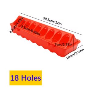 1pc -18Holes Ground Feeder Plastic Flip-top Double Row Hole