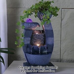 Unique Indoor Fountain with led lights easy Decor fengshuie
